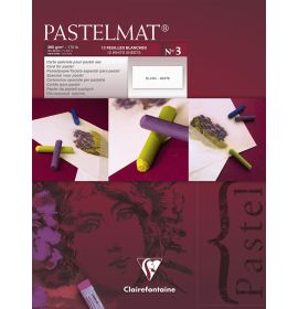 Pastelmat® by Clairefontaine - Glued Pad - White - 12 Sheets - 360 g - 9 1/2 x 12"