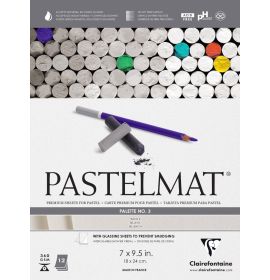 Pastelmat® by Clairefontaine - Glued Pad - Palette No. 3 - 7 x 9 1/2" - White