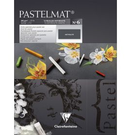 Pastelmat® by Clairefontaine - Glued Pad - Anthracite - 12 Sheets - 360g - 12 x 15 3/4"