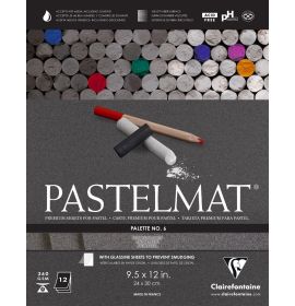 Clairefontaine Pastelmat Glued Pad - Palette No. 6 - 9 1/2 x 12" (24 x 30 cm) - 360g - 12 Sheets - Charcoal Grey