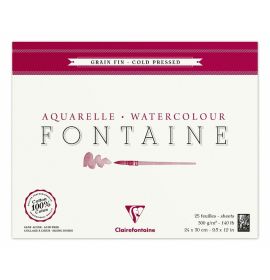 Fountaine Watercolor Cold Pressed Block - 640g - 10 sheets - 10 1/4 x 14 1/8"
