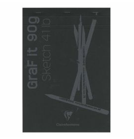 Clairefontaine - GraF it Sketch Pads - Blank - 80 Sheets - 8 x 12" - Black