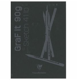 Clairefontaine - GraF it Sketch Pads - Blank - 80 Sheets - 6 x 8" - Black