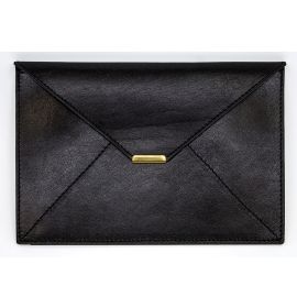Photo Envelope - Black Mignon Leather