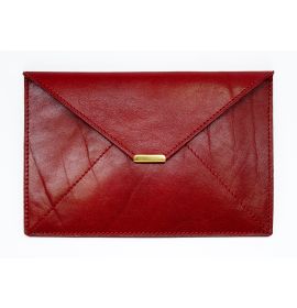 Photo Envelope - Red Mignon Leather