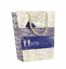 #99769 Clairefontaine Maritime Collection Eurotote Gift Paper Shopping Medium Bag