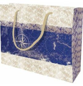 #99771 Clairefontaine Maritime Collection Eurotote Gift Paper Shopping Large Bag