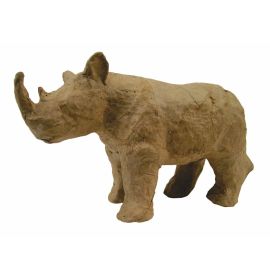 #AP589 Decopatch Animal Figurines Papier-Mache Rhino 4 to 5" 