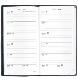 #0415Q5 Quo Vadis 2023 Business - Weekly Planner - 12 Months, Jan. to Dec. - 4 x 6" - Smooth Faux Suede Texas Red