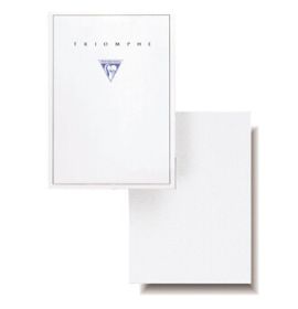 Clairefontaine "Triomphe"  Stationery - Writing Tablets - 5 ¾ x 8 ¼" - Blank - Extra White 