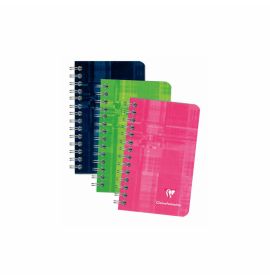 Classic Clairefontaine Wirebound Notebook - Lined - 3 x 4 3/4" - Assorted