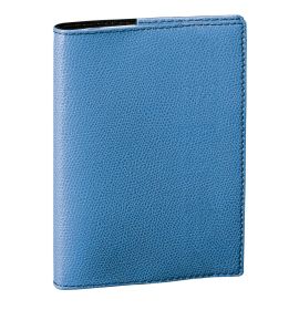 #2122Q4 Quo Vadis 2024 Notor Daily Planner 12 Months, Jan. to Dec. 4 3/4 x 6 3/4" Grained Faux Leather Club Blue