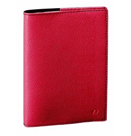#0425Q5 Quo Vadis 2023 Business Weekly Planner 12 Months, Jan. to Dec. 4 x 6" Grained Faux Leather Club Red