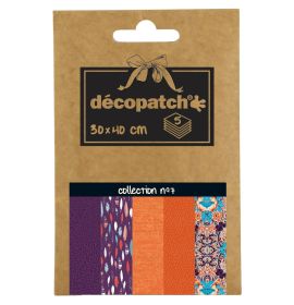 DP007 - Decopatch - Decopauge Paper - Assorted - Five Sheets