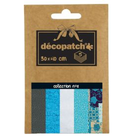 DP008 - Decopatch - Decopauge Paper - Assorted - Five Sheets