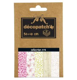 DP011 - Decopatch - Decopauge Paper - Assorted - Five Sheets
