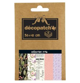 DP016 - Decopatch - Decopauge Paper - Assorted - Five Sheets