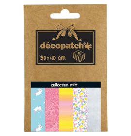 DP019 - Decopatch - Decopauge Paper - Assorted - Five Sheets
