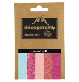 DP021 - Decopatch - Decopauge Paper - Assorted - Five Sheets