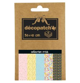 DP022 - Decopatch - Decopauge Paper - Assorted - Five Sheets