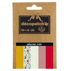 DP023 - Decopatch - Decopauge Paper - Assorted - Five Sheets
