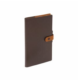 #15996Q5 Quo Vadis 2022 Minister Weekly/Monthly Planner 13 Months, Dec. to Dec. 6 1/4 x 9 3/8" Smooth Leather Duo Chestnut