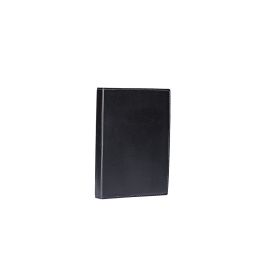 #2131Q4 Quo Vadis 2024 Notor Daily Planner 12 Months, Jan. to Dec. 4 3/4 x 6 3/4" Smooth Faux Leather Soho Black