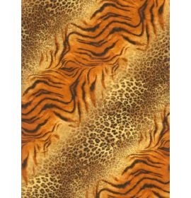 #C/389 Decopatch Zebra/Cheetah Yellow/Orange 3 sheets of 1 design Decoupage paper 11 3/4 x 15 3/4 3