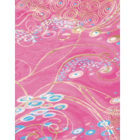 #C/414 Decopatch Pink Swirl-Blue Bits 3 sheets of 1 design Decoupage paper 11 3/4 x 15 3/4 3