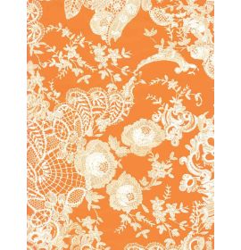 #FD20/438 Decopatch Orange White floral China Pack of 20 sheets of 1 design Decoupage paper 11 3/4 x 15 3/4 20