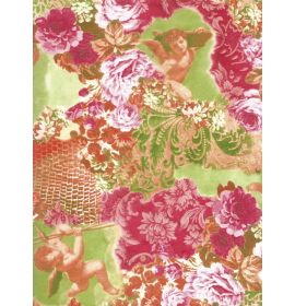 #FD20/443 Decopatch Green Pink Red Floral Pack of 20 sheets of 1 design Decoupage paper 11 3/4 x 15 3/4 20