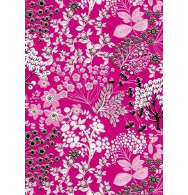 #C/516 Decopatch Fuschia and White Blossoms 3 sheets of 1 design Decoupage paper 11 3/4 x 15 3/4