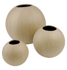 #HD005 Decopatch Accessories Papier-Mache Large Ball Vase 6 3/4 x 6 3/8 x 6 3/4