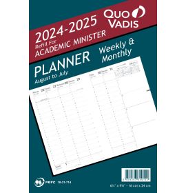 Quo Vadis 2024-2025 Refill For Academic Minister Planner