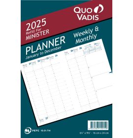 Quo Vadis 2025 Refill For Minister Planner