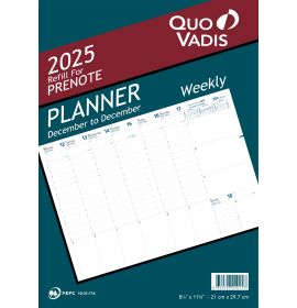 Quo Vadis 2025 Refill For Prenote Planner