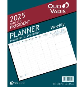 Quo Vadis 2025 Refill For President Planner