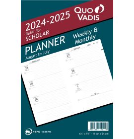 Quo Vadis 2024-2025 Refill For Scholar Planner