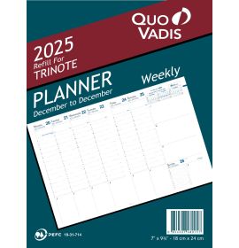 Quo Vadis 2025 Refill For Trinote Planner