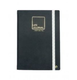 Quo Vadis - Life Journal - Undated Pre-Printed Grids - Ivory Paper - Numbered Pages - Black