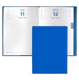 Quo Vadis 2025 Notor Daily Planner 12 Months, Jan. to Dec. 4 3/4 x 6 3/4" Grained Faux Leather Club Blue