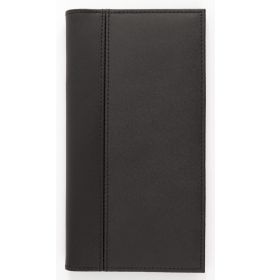 #1791E4 Quo Vadis 2023 Space 17 Weekly/Monthly Planner Jan. to Dec. 3 1/2 x 6 3/4" Calfskin Leather Mignon Black