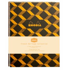 #1171102 Rhodia Sewn Spine Notebooks, 32 Lined Sheets,  6 x 8 1/4", Set of 3 cover designs