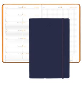 Rhodia Webplanner 2025 Calendar Year - Weekly Planner - 6 1/4 x 9 3/8" - Midnight Blue Cover
