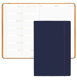 Rhodia Webplanner 2024 Calendar Year - Weekly Planner - 6 1/4 x 9 3/8 - Midnight Blue Cover