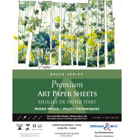 Delta Series Premium Art Sheet Pack - 11 x 14" - 12-Sheets per Pack