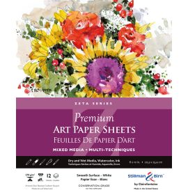 Stillman & Birn, Zeta Series, Premium Art Sheet Pack, 8 x 10", 12-Sheets per Pack