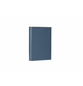 #63312 Quo Vadis Refillable Notebook 78 Lined Sheets Compact 6 1/4 x 9 3/8" Soho Cover Slate Blue