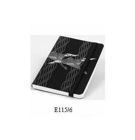 #115/6 Pocket Size Notebook - Black w/ Birds