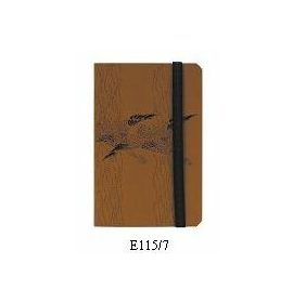 #115/7 Pocket Size Notebook - Tan w/ Birds